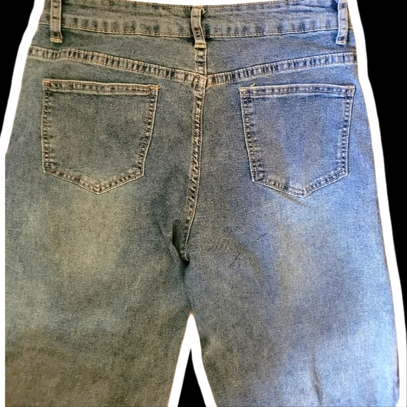 dazy y2k baggy wide legged low waisted darker washed jeans °❀⋆.ೃ࿔*:・ - Picture 4 of 5